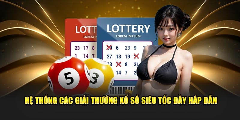 Hệ thống các giải thưởng xổ số siêu tốc đầy hấp dẫn